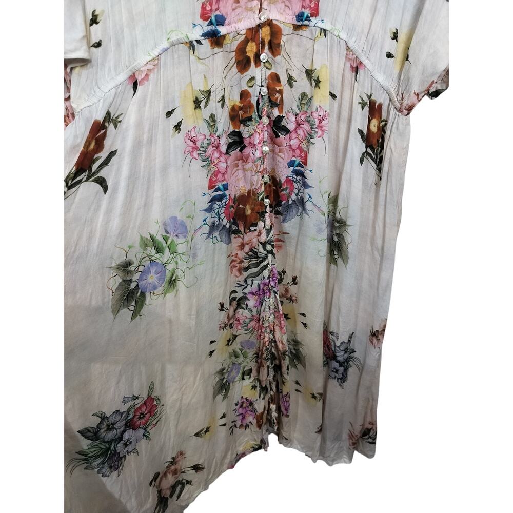 5308)Tolani Collection 3XP Floral Modal Button Up Dolman Cottagecore Maxi Dress - Picture 5 of 10